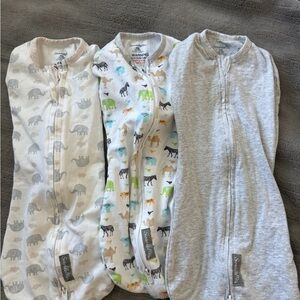 SwaddleMe Gray and Animal Print Sleep Sacks
